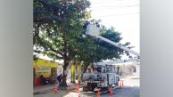 Aspecto de los trabajos de Air-e en uno de los barrios de Barranquilla