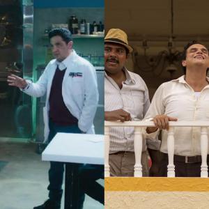 Aspecto de Entre Sombras y Leandro Díaz, las dos producciones que se estrenaron este lunes en Colombia.