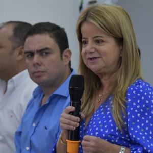 Elsa Noguera durante su intervención sobre la seguridad en Barranquilla.