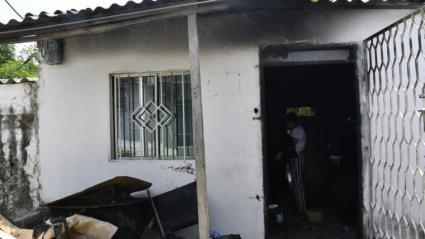 La vivienda afectada en el barrio La Pradera