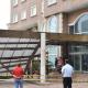 caída de la fachada de ingreso al hotel ubicado en la zona norte de la ciudad de Barranquilla
