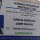 La tarjeta de Jaime García, el hombre herido como consecuencia del ataque a bala