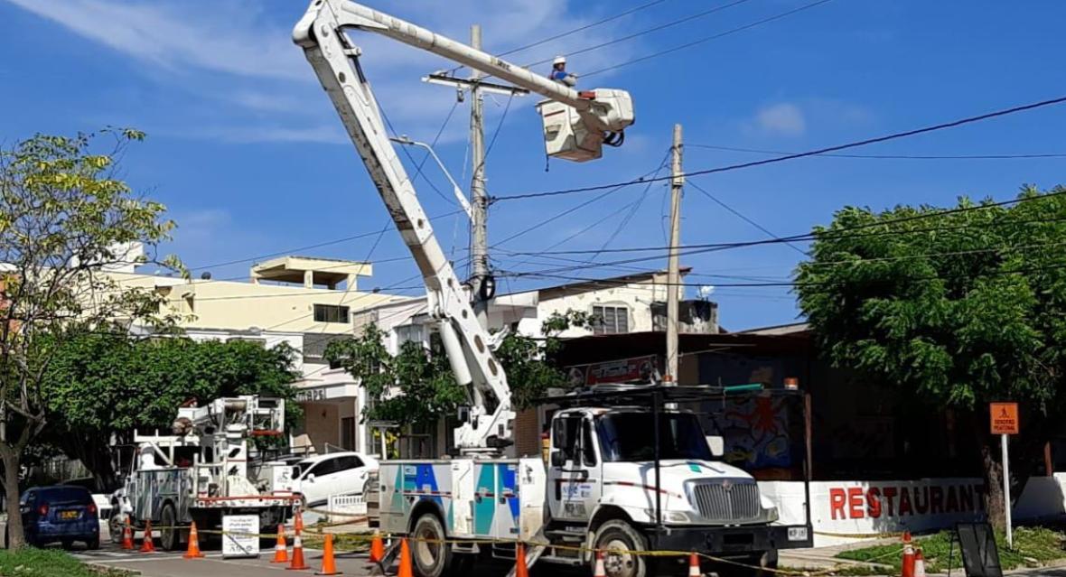 Los servicios de Air-e se interrumpirán en varios sectores de Barranquilla por trabajos de mantenimiento. 