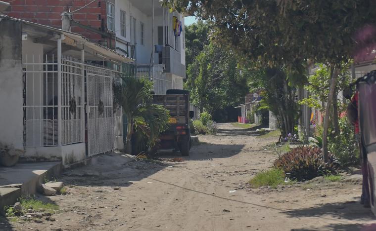 En este sector del barrio San Antonio ocurrió el ataque a bala.