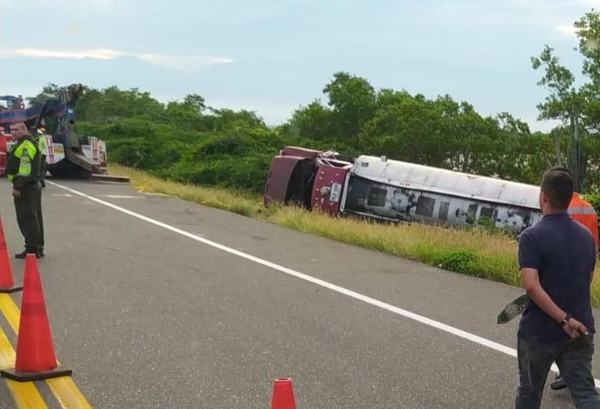 Accidente en la vía Ciénaga - Barranquilla