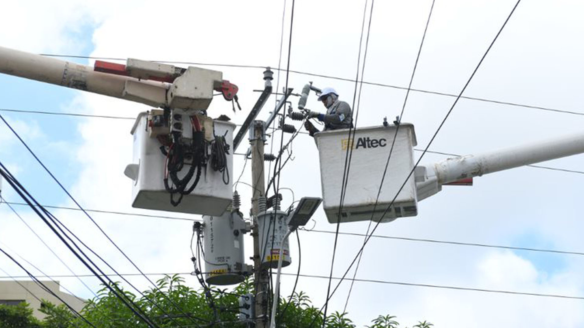 Aspecto de los trabajos de la empresa Triple A en las zonas de Barranquilla