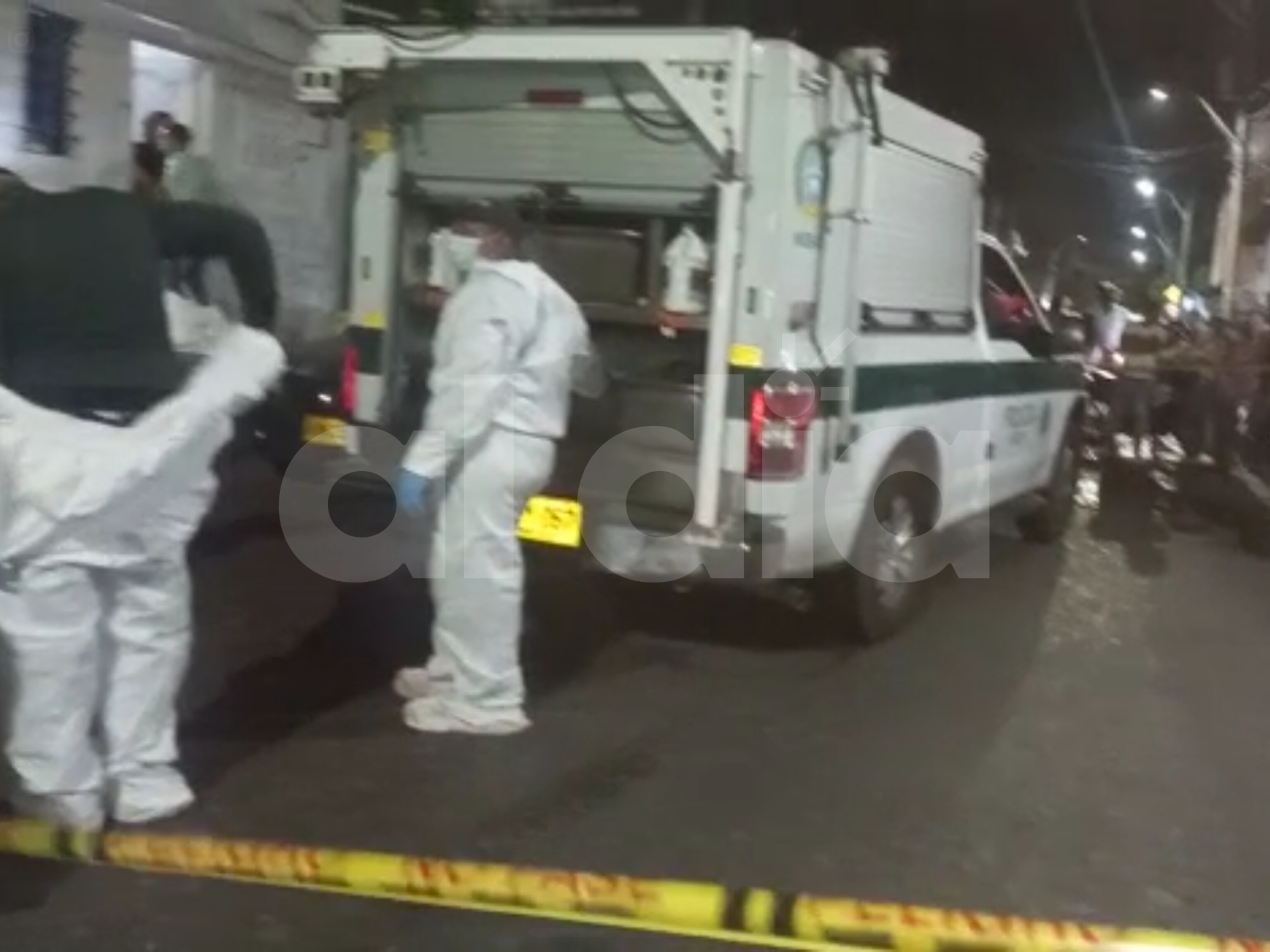 Aspecto de la escena del crimen