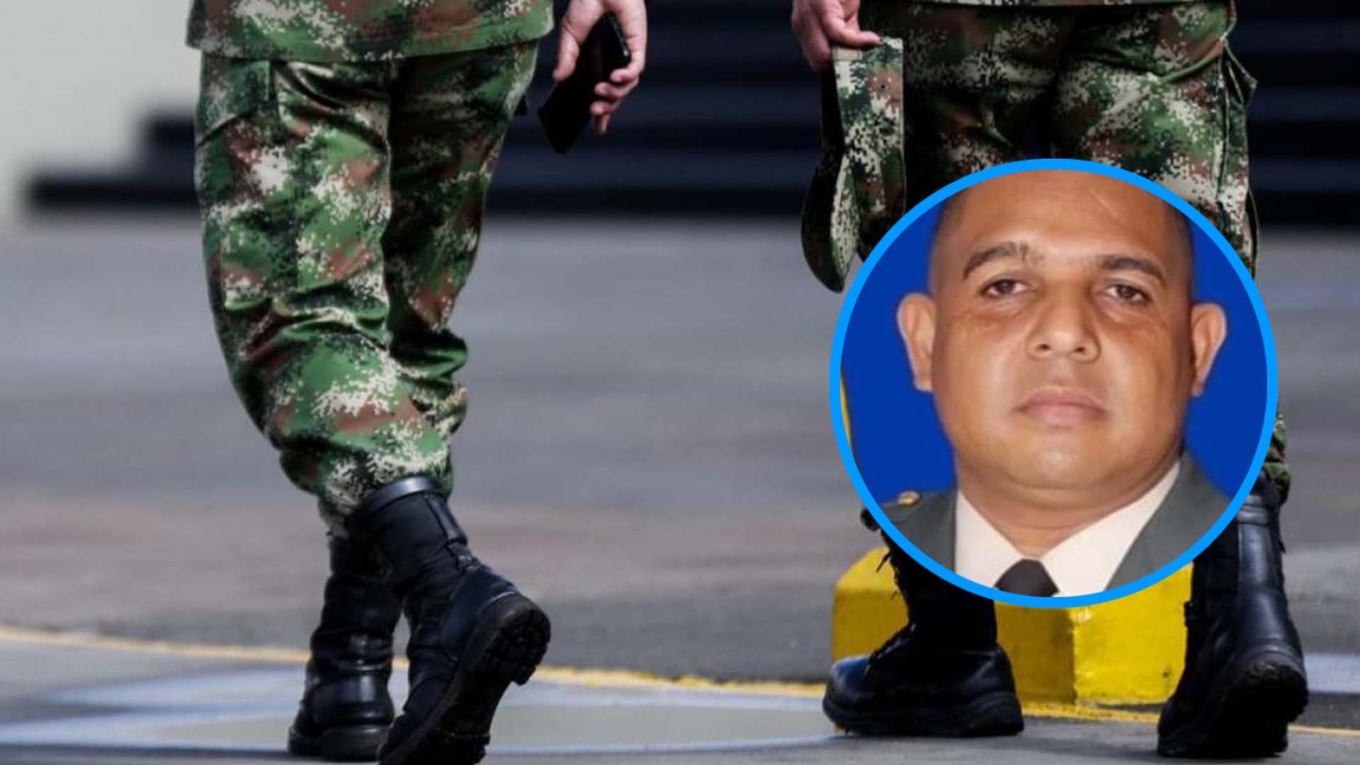 Imagen de referencia y del sargento asesinado