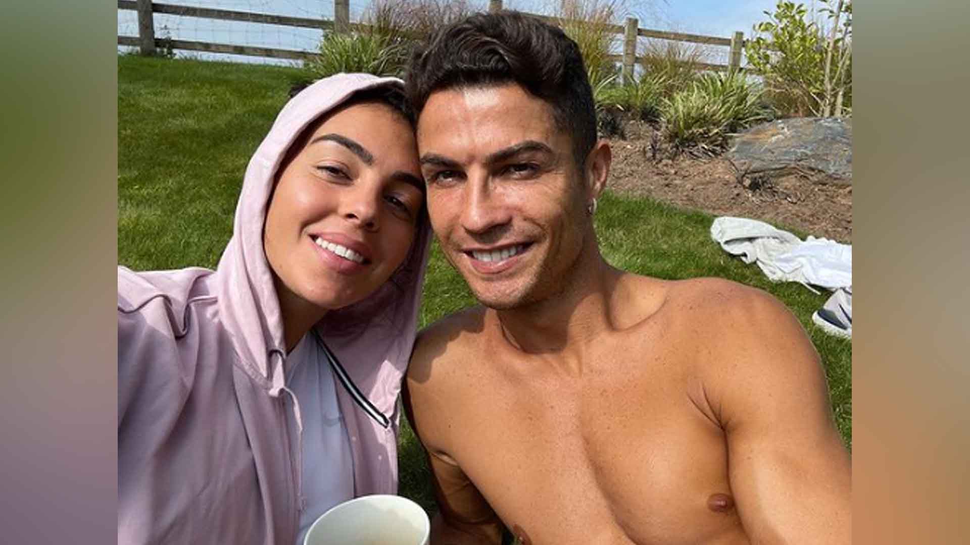Georgina Rodríguez y Cristiano Ronaldo durante un viaje por Reino Unido