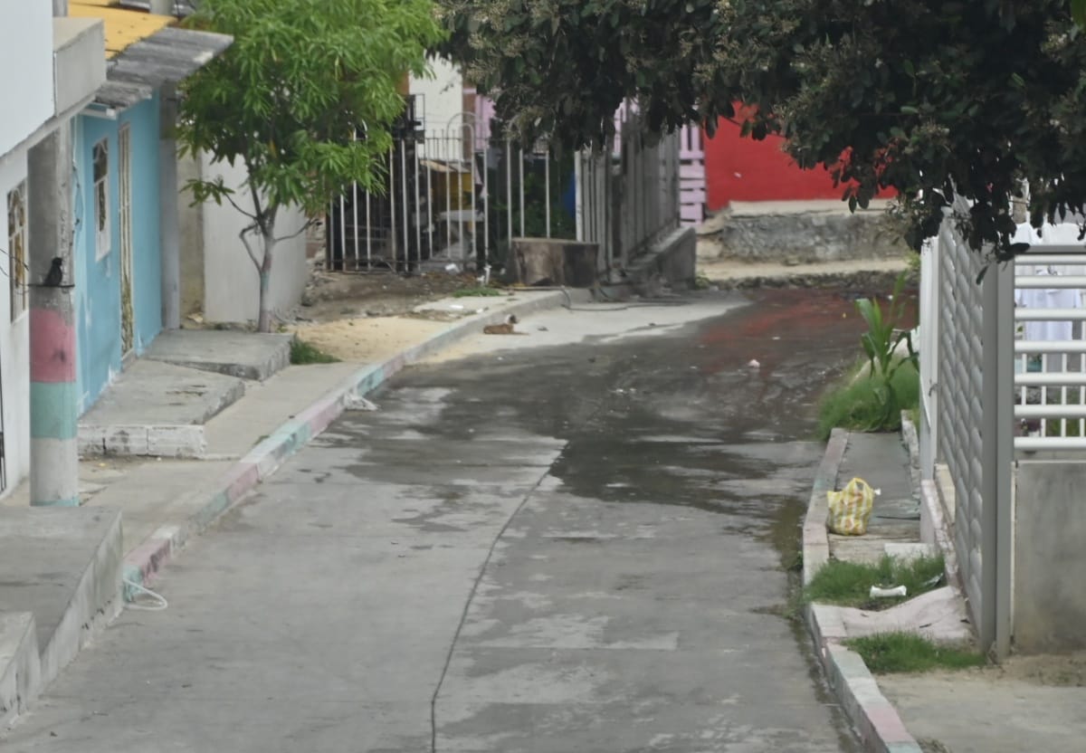 En este punto del barrio Carlos Meisel se produjo el ataque a bala.