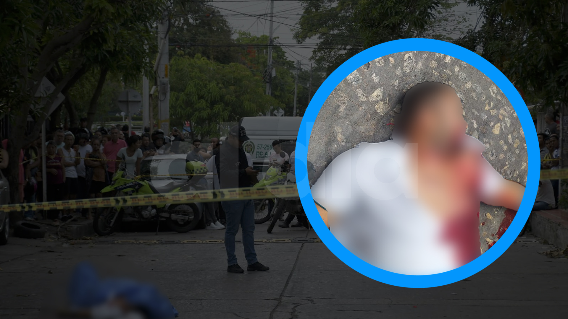 Aspecto del asesinado y de la escena del crimen