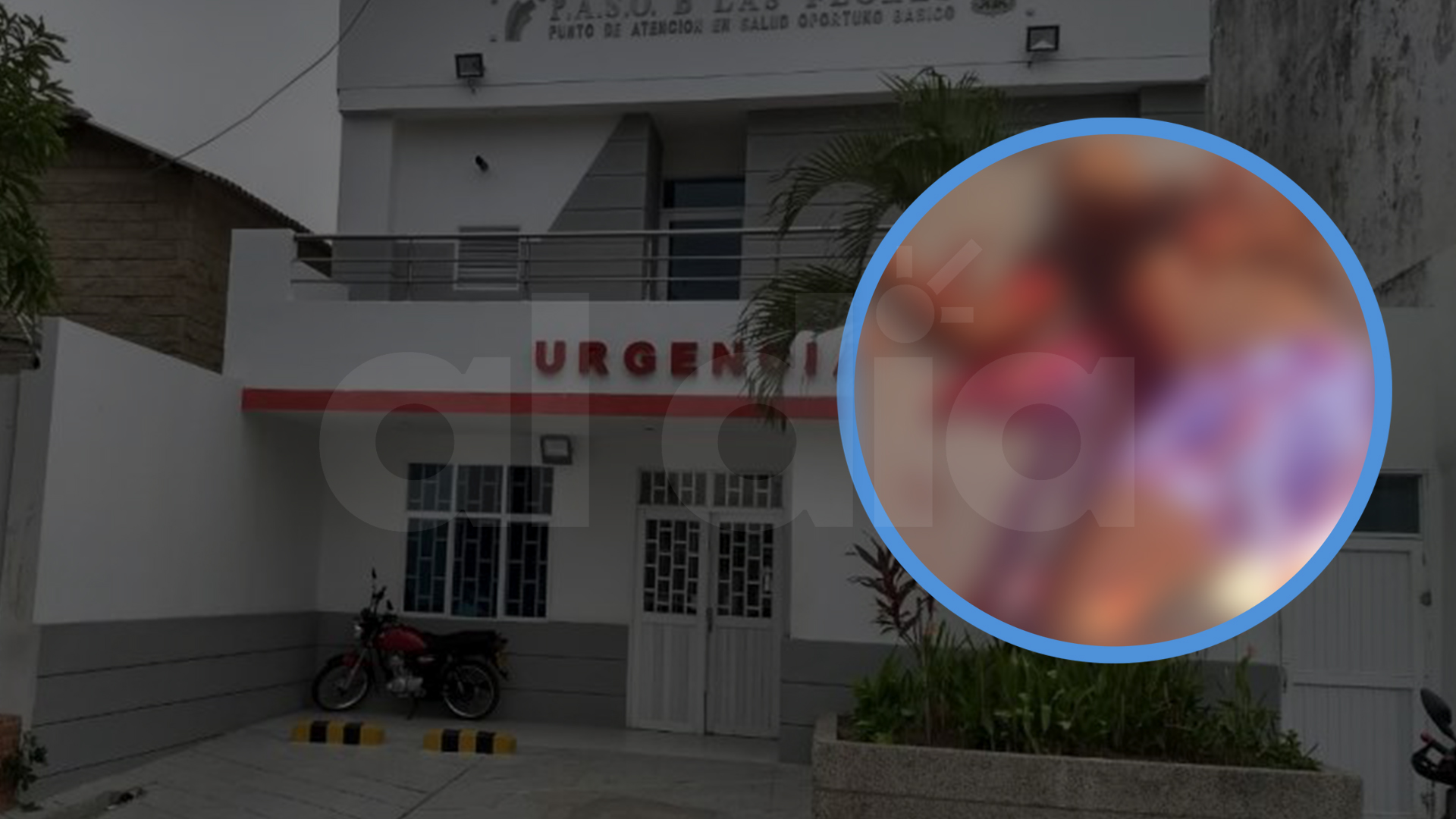 El sujeto, víctima de los hechos, y el centro asistencial al que fue conducido.