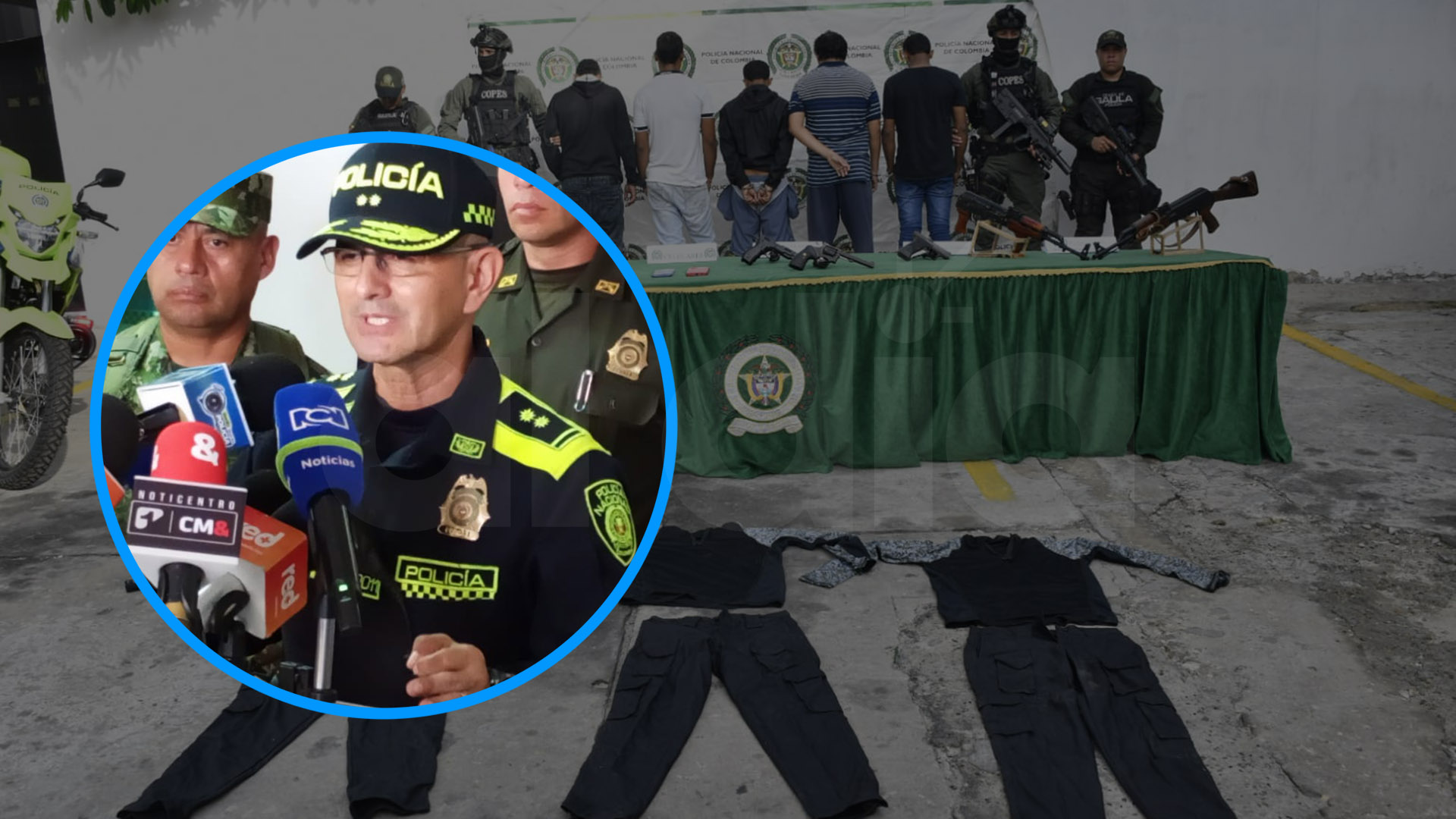 El comandante de la Policía, Jorge Urquijo, durante rueda de prensa en Barranquilla