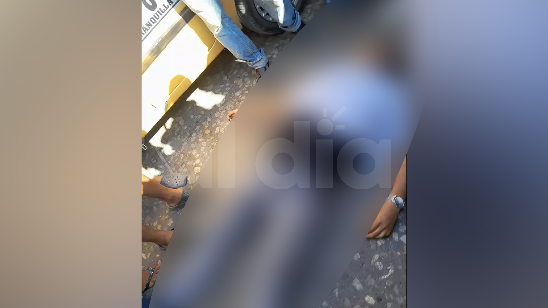 El cuerpo del hombre quedó tendido en la carretera