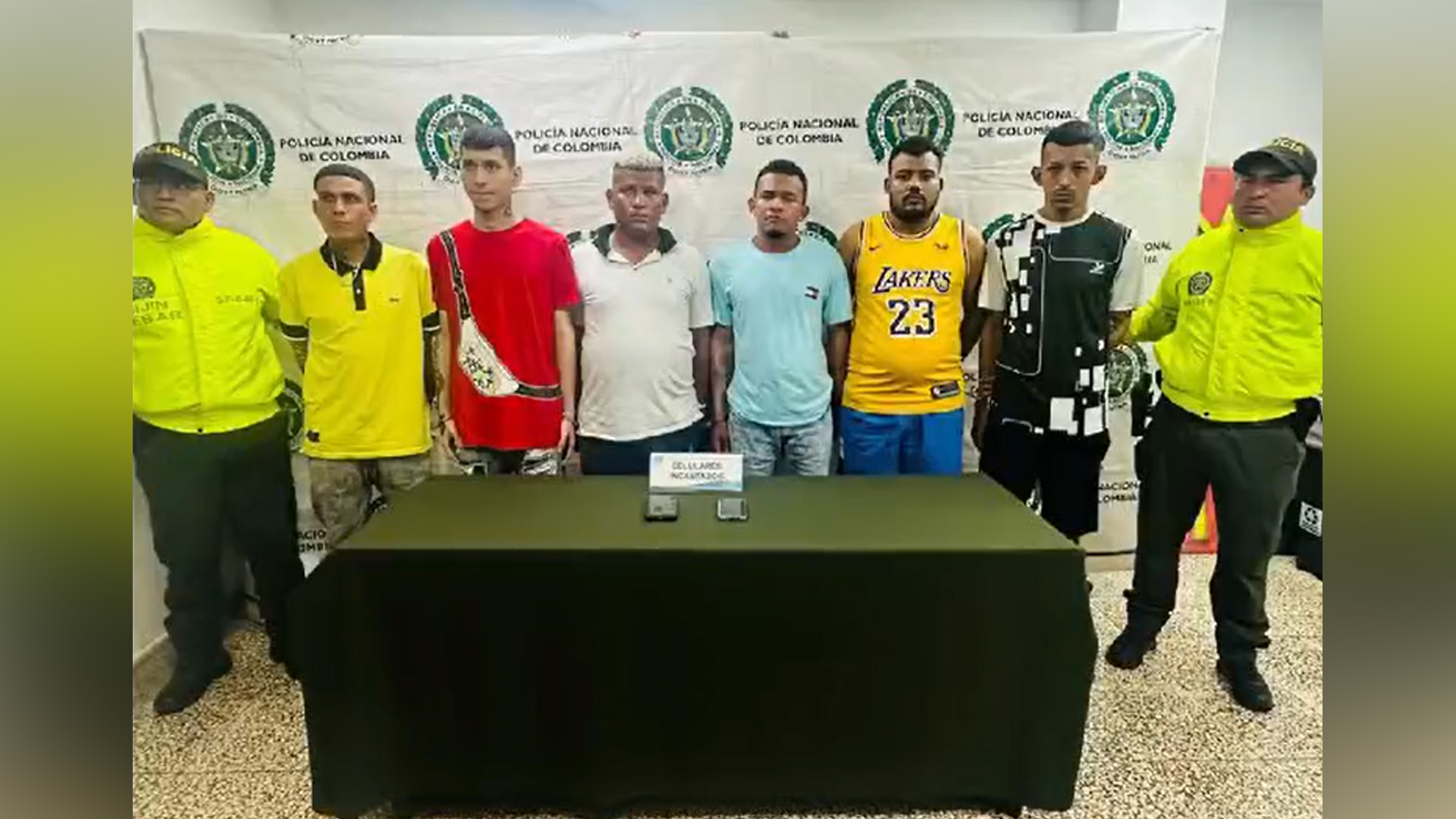 Estos son los capturados integrantes de la banda delincuencial