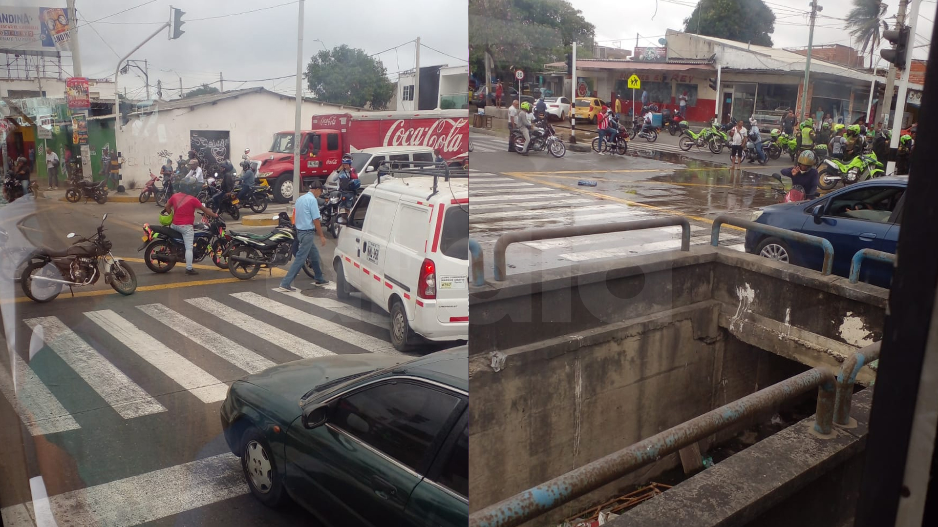 Los bloqueos paralizaron de forma momentánea el paso de vehículos por la avenida