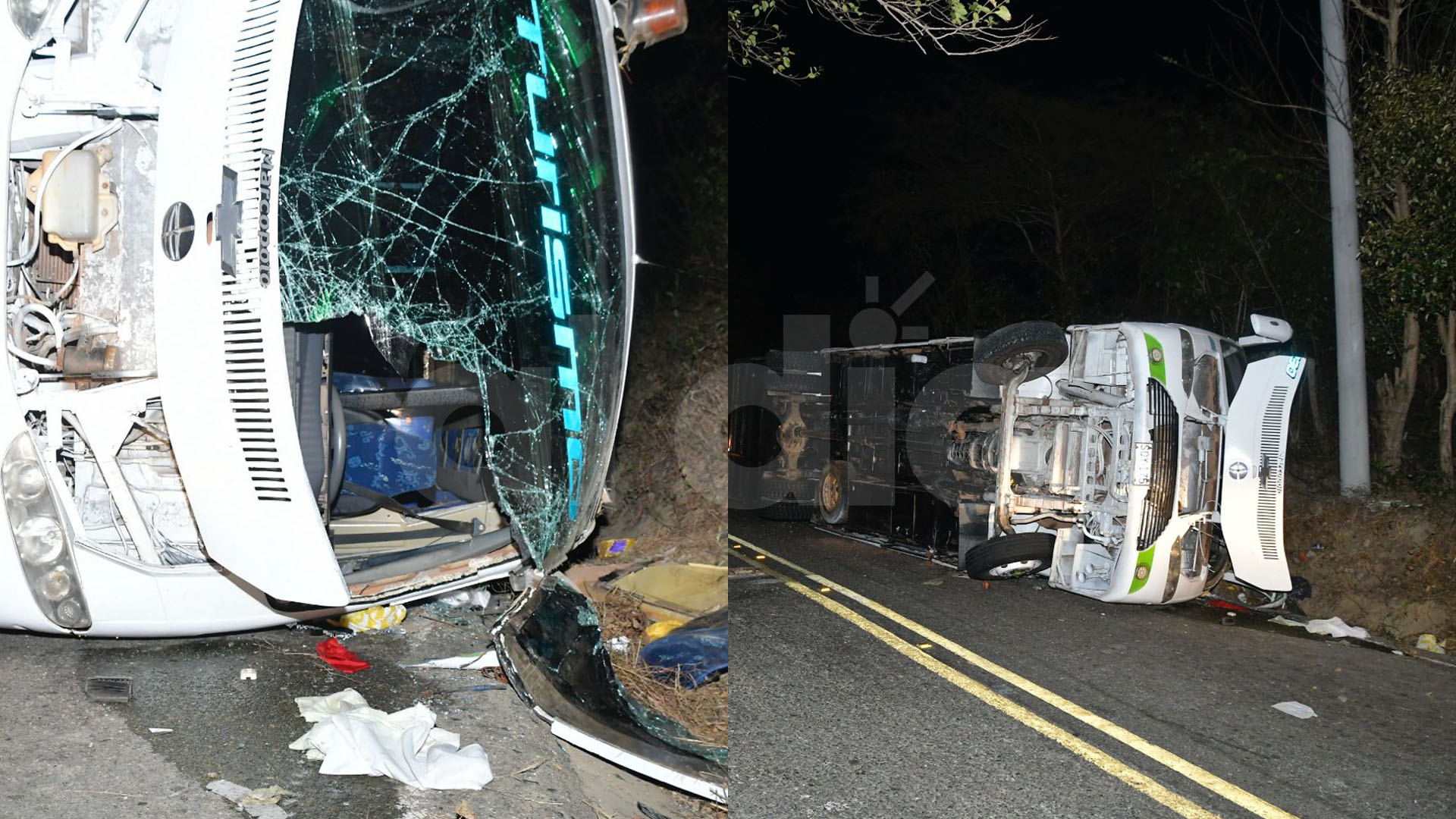 Así quedó el bus tras el siniestro vial