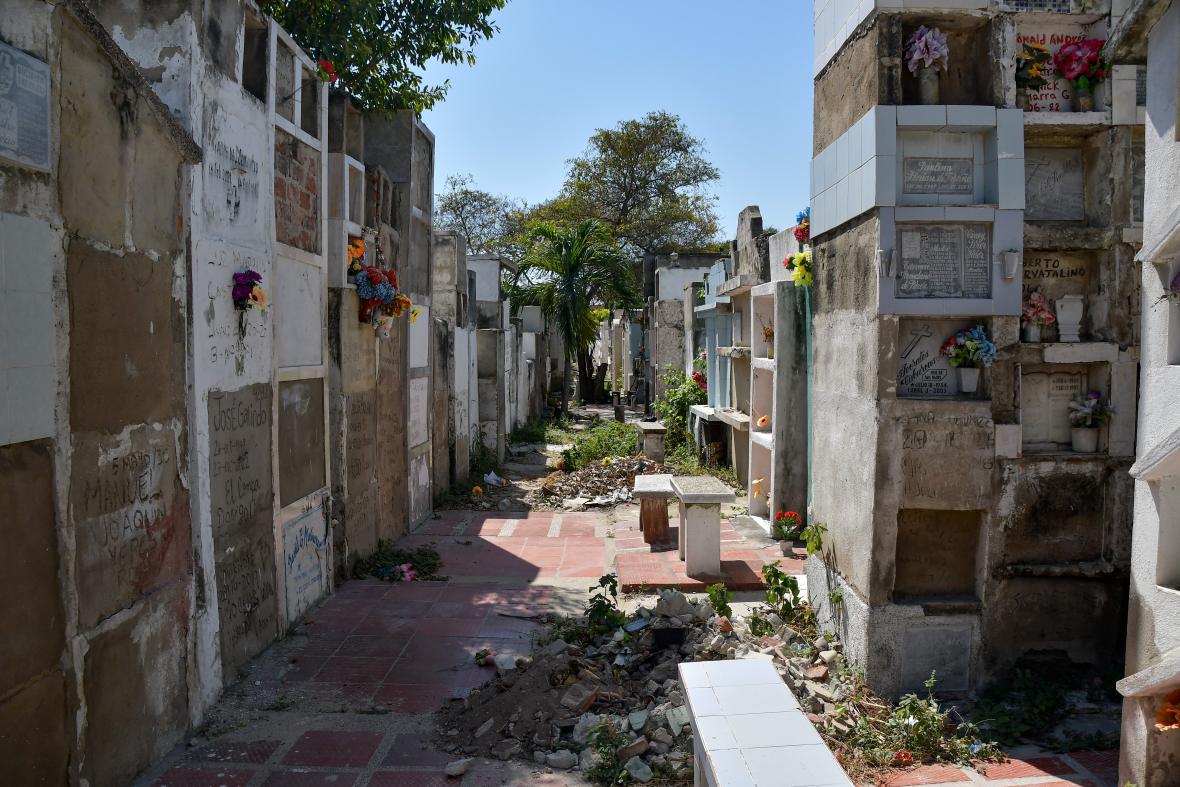 Interior del Cementerio Nuevo de Soledad, donde ocurrió el ataque sicarial