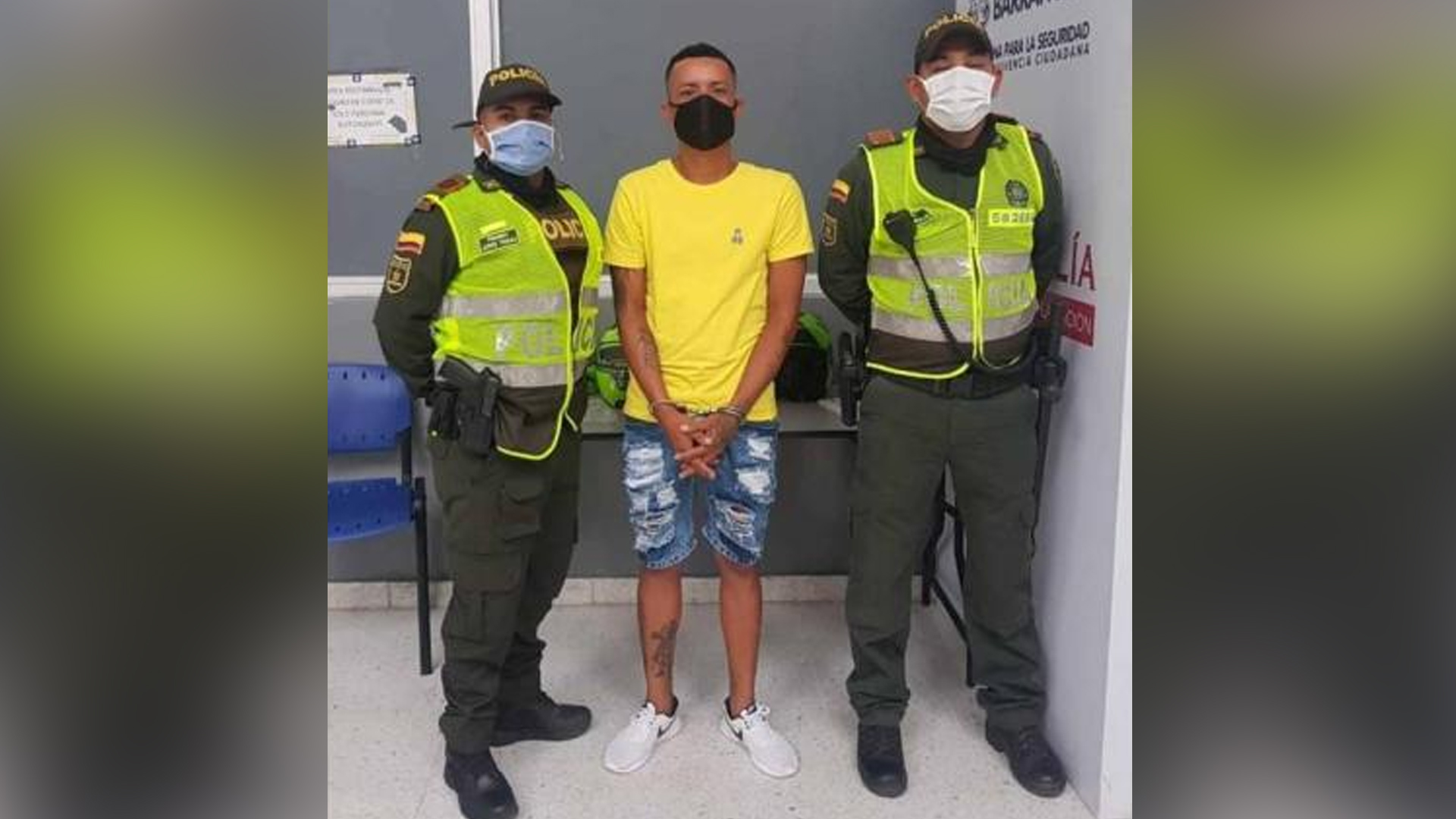 Alias Guacamayo tras ser capturado por unidades de la Policía