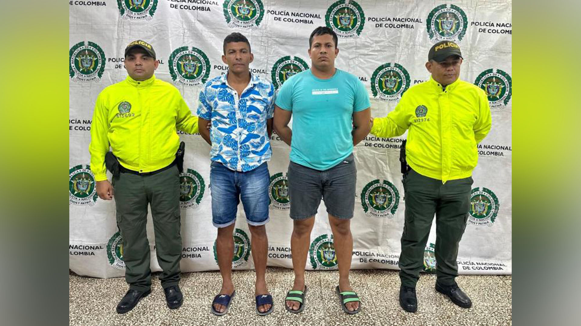 Capturados por la Policía Metropolitana de Barranquilla.