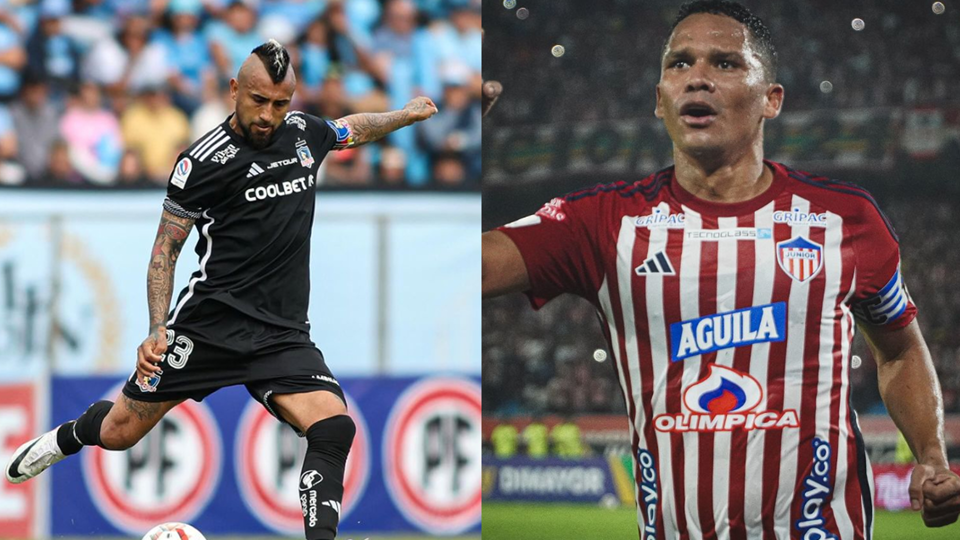 Arturo Vidal es la estrella de Chile, mientras que Carlos Bacca es la figura del Junior