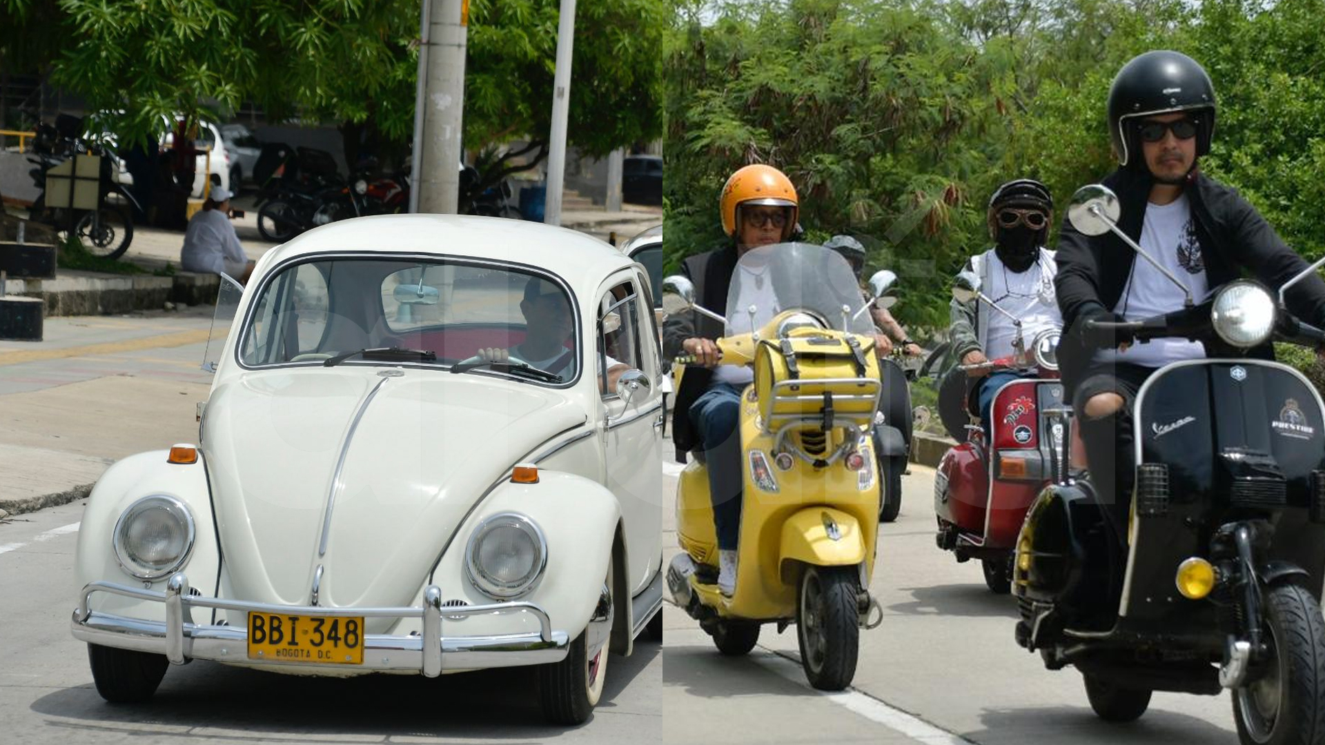 Imágenes del desfile, que incluyó carros y motos