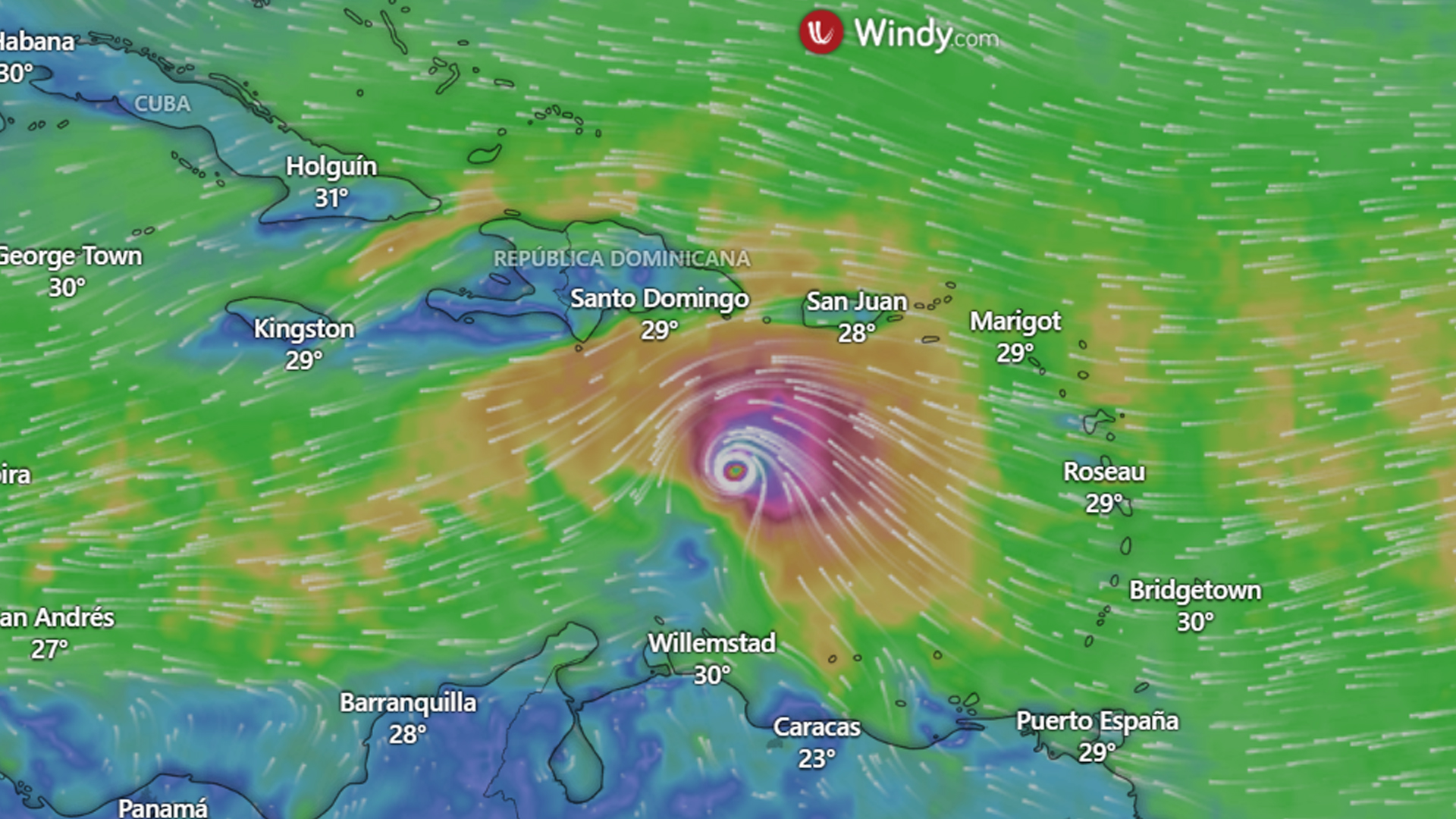 El mapa en tiempo real de por dónde va el huracán a corte de las 10:20 de la mañana de este 2 de julio