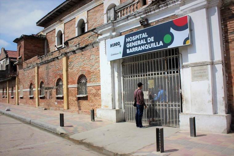 Fachada del Hospital General de Barranquilla, donde murió el hombre