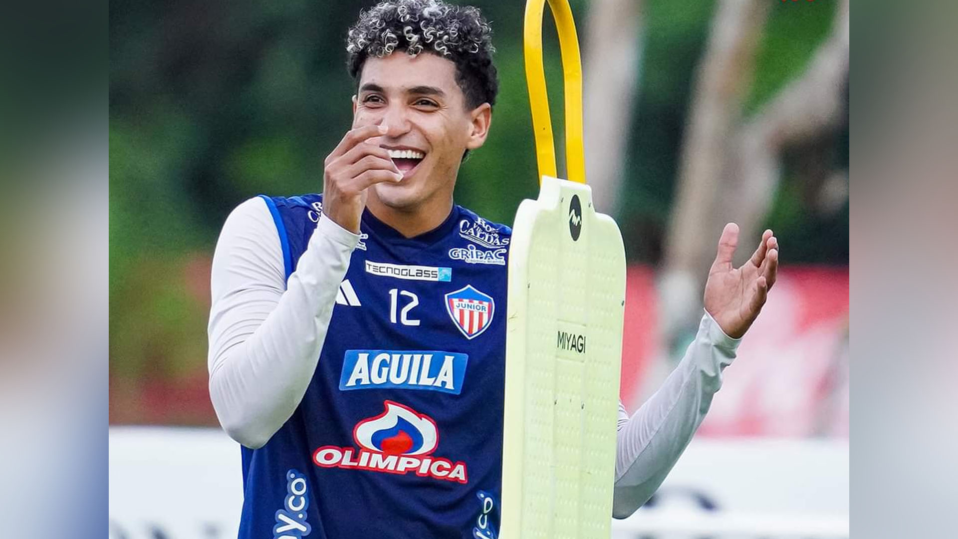 Gabriel Fuentes durante una jornada de entrenamientos de Junior