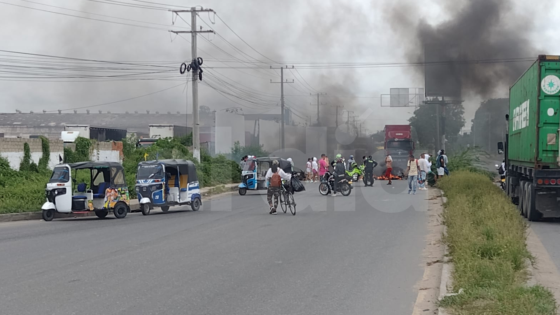 Aspecto de la protesta