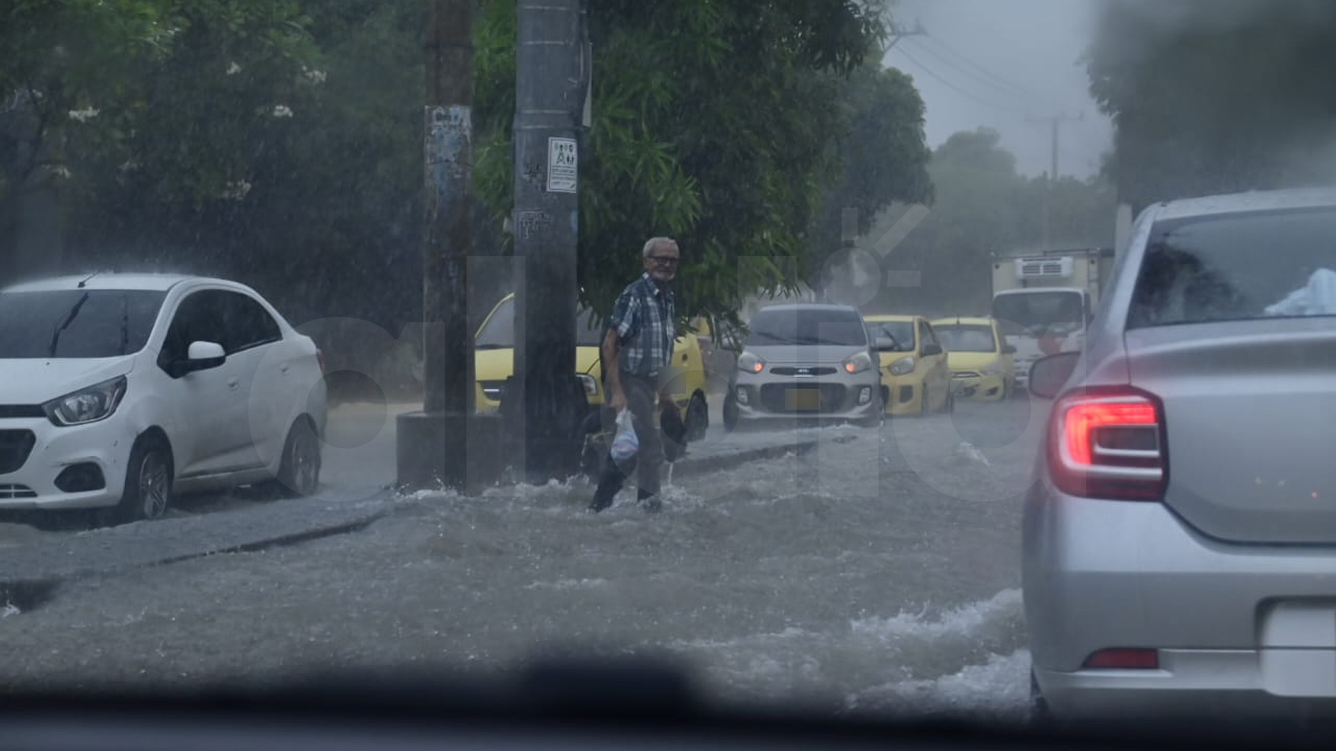 Lluvias en las calles de Barranquilla