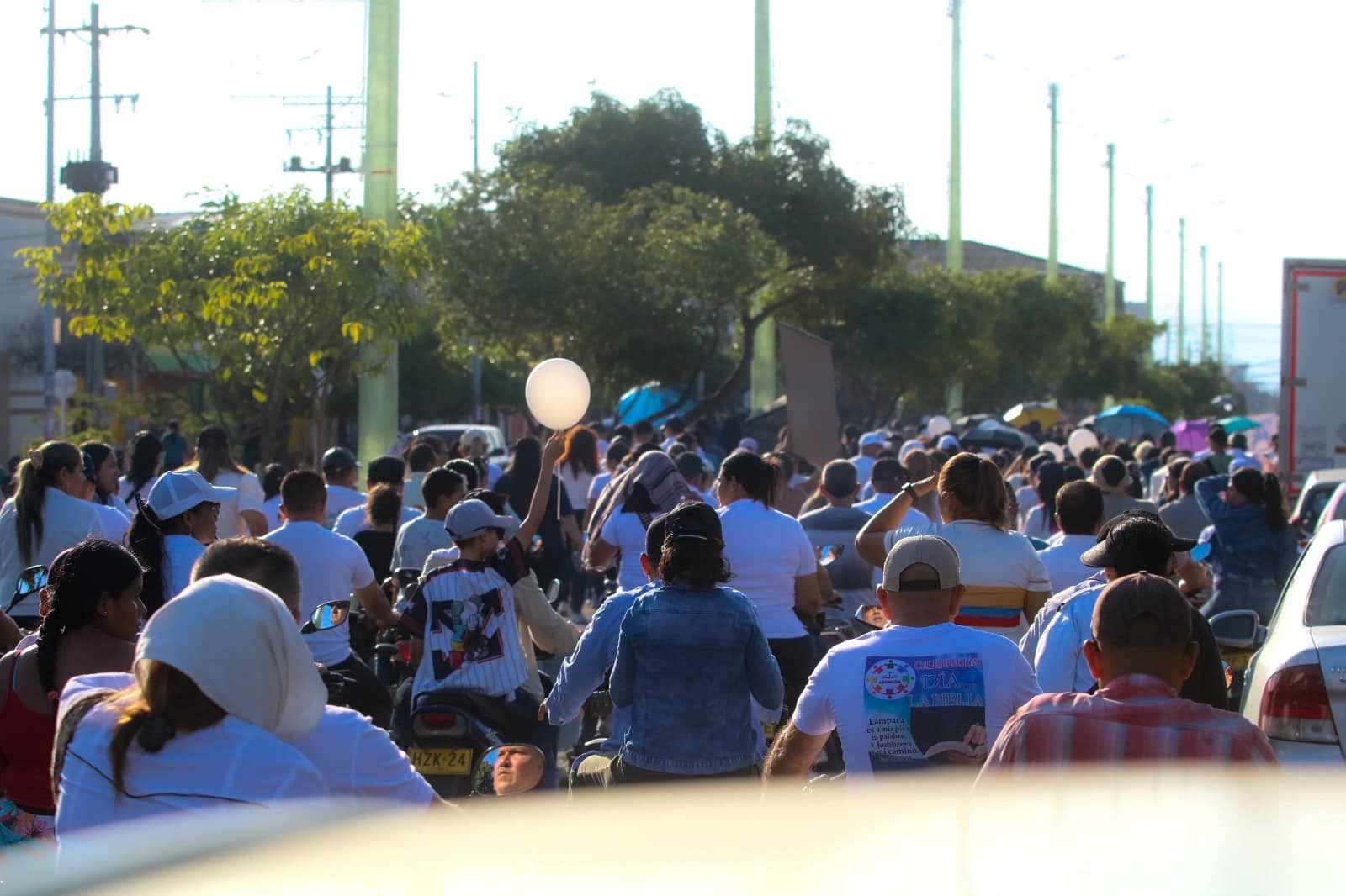 Marcha pacífica en Aguachica por el asesinato de la familia Lora Rincón.