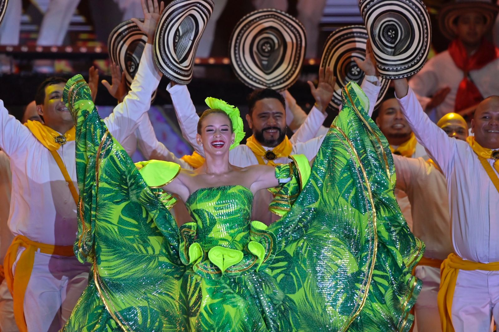 Tatiana Angulo, reina del Carnaval, en escena.