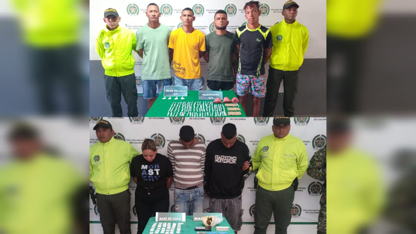 Capturados en el Atlántico por tráfico de estupefacientes.