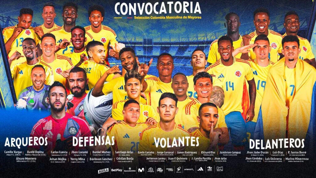 Convocatoria de la selección Colombia.