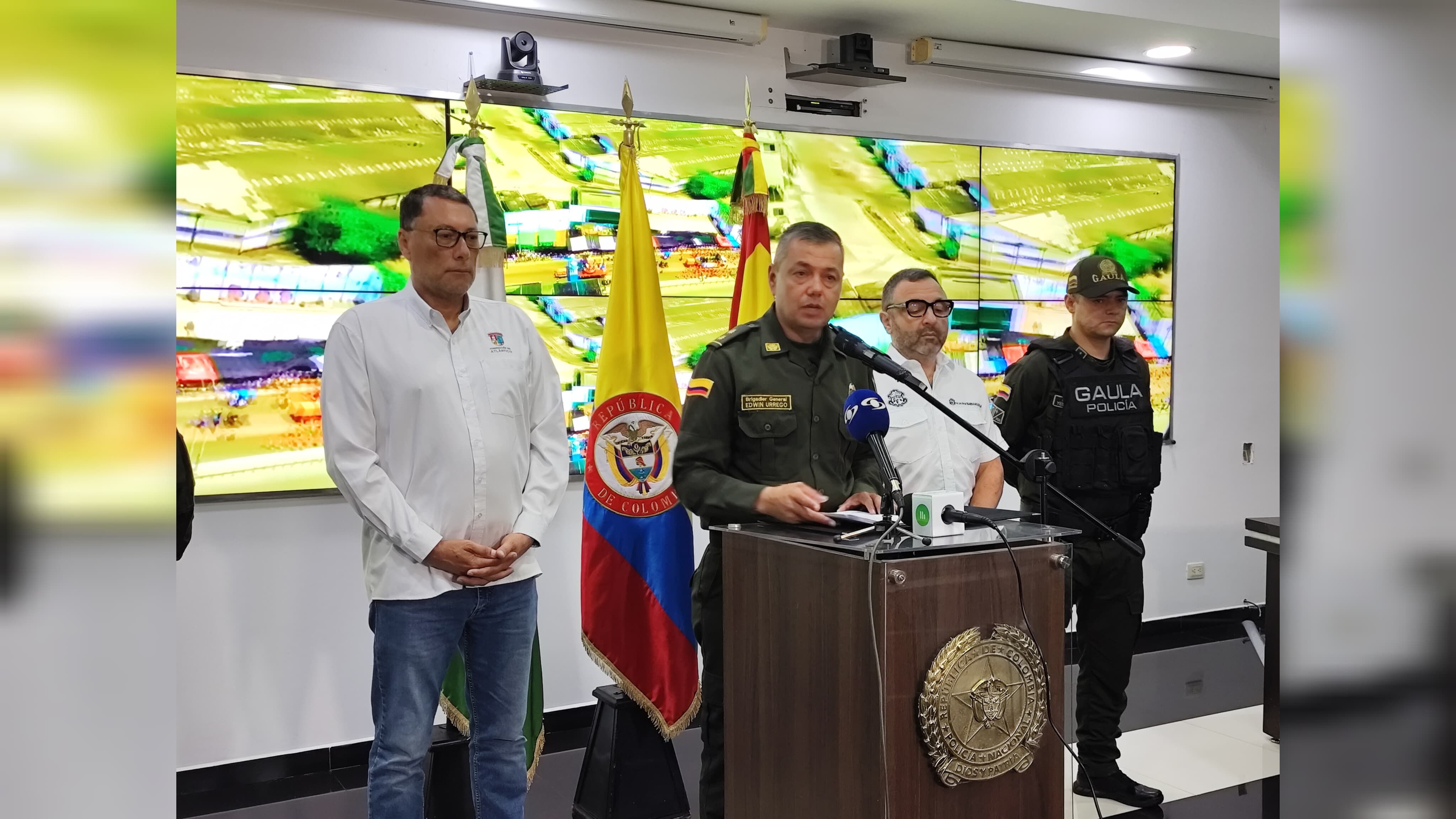 General Edwin Urrego, comandante de la Policía Metropolitana de Barranquilla.