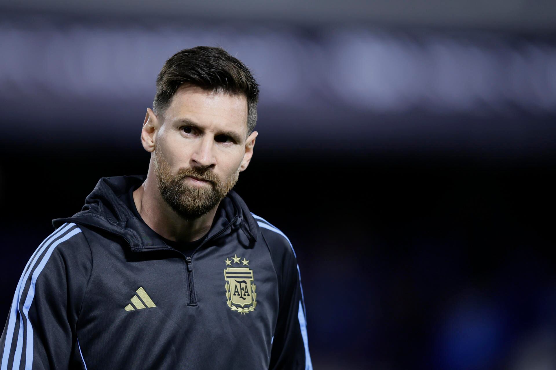 Lionel Messi con indumentaria de la selección Argentina.