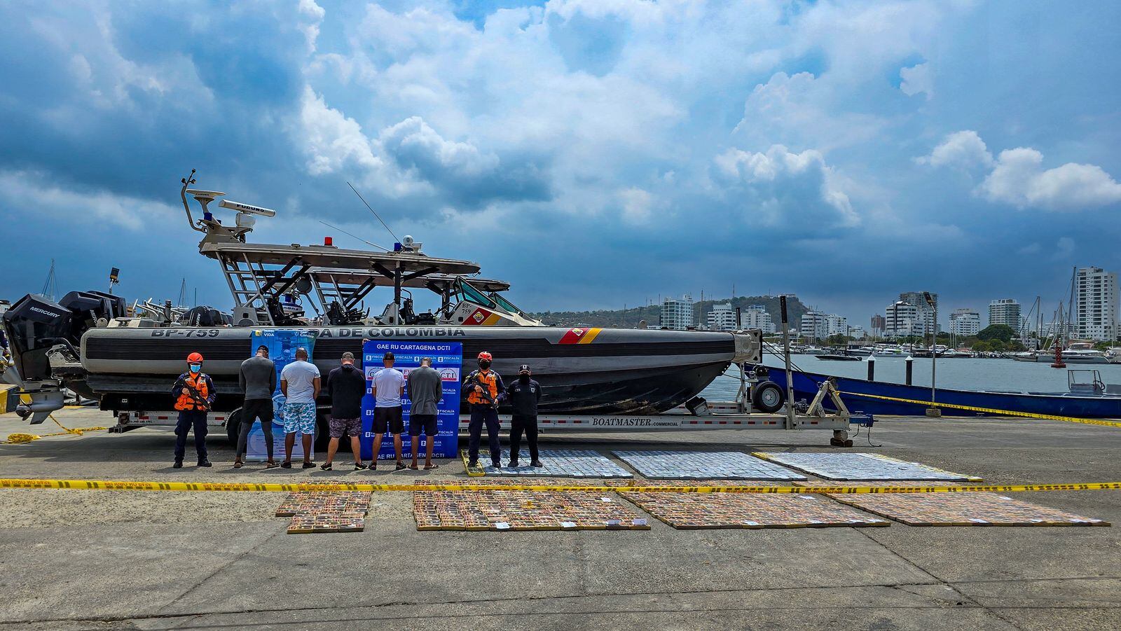 Droga incautada en el Caribe.