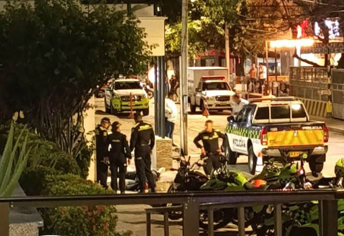 Escena en estación de Policía de El Rodadero.