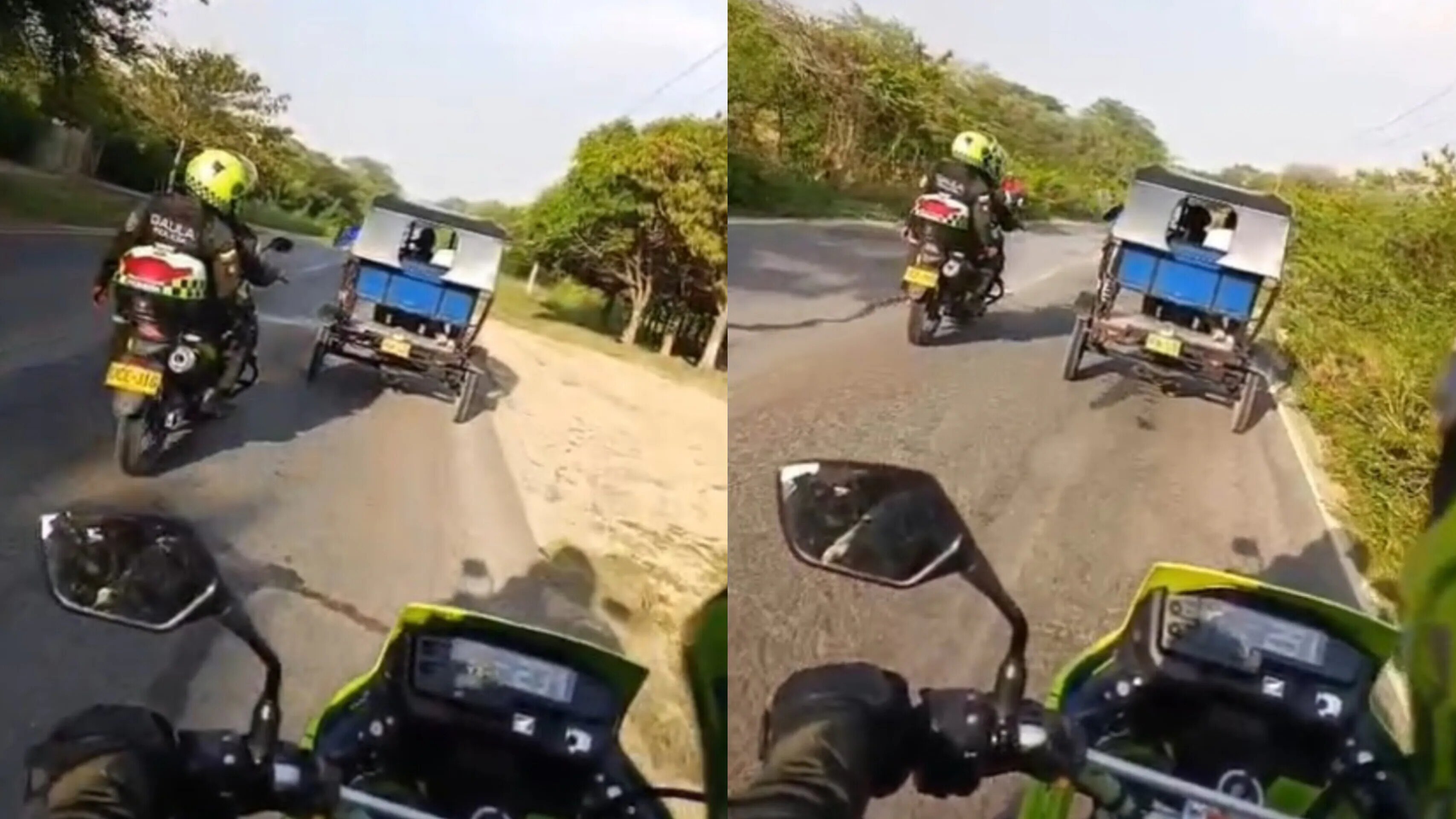 Instantes en los que el Gaula se trasladaba a Santo Tomás.