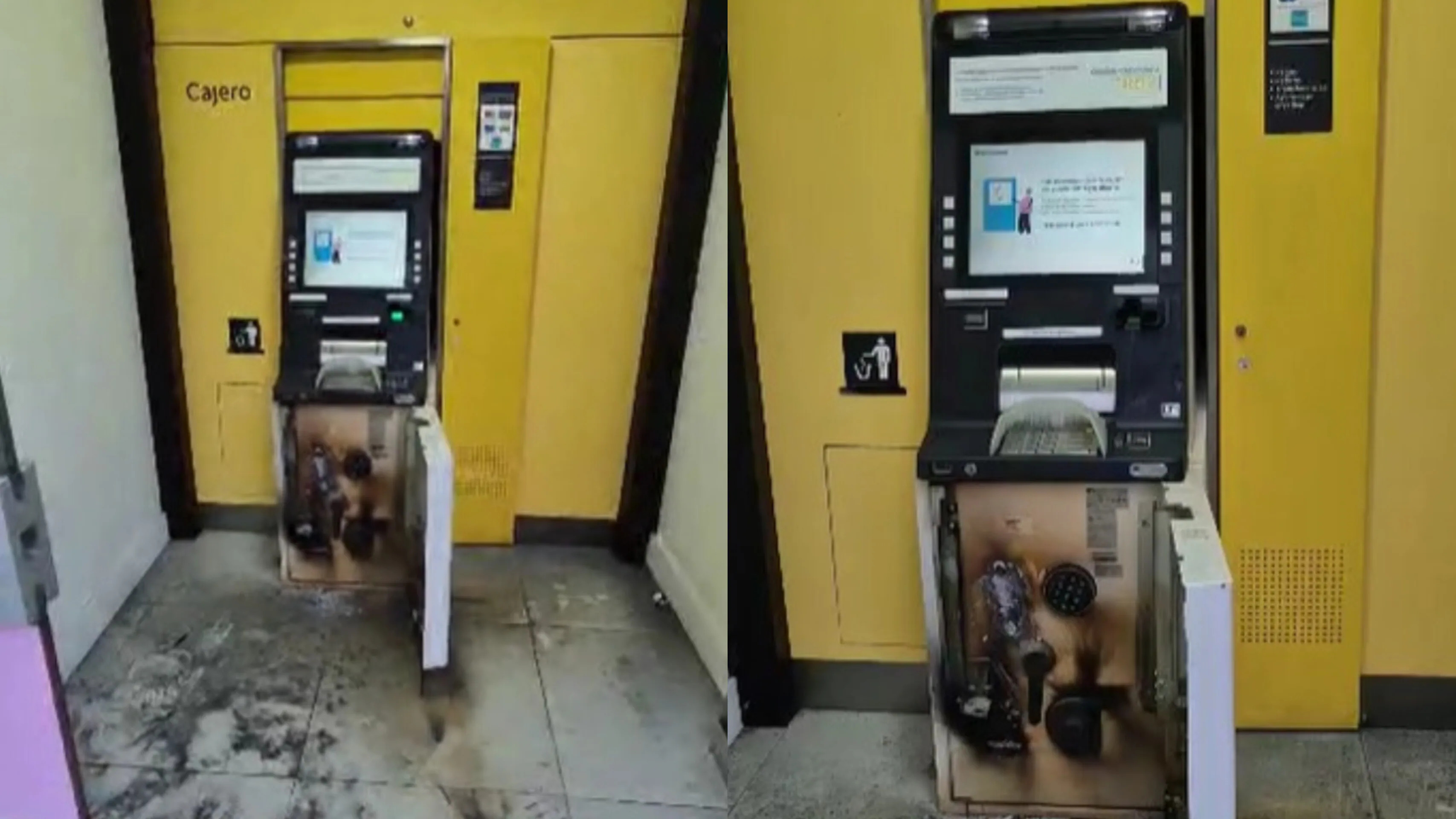 Cajero automático en Juan de Acosta que sufrió intento de robo.