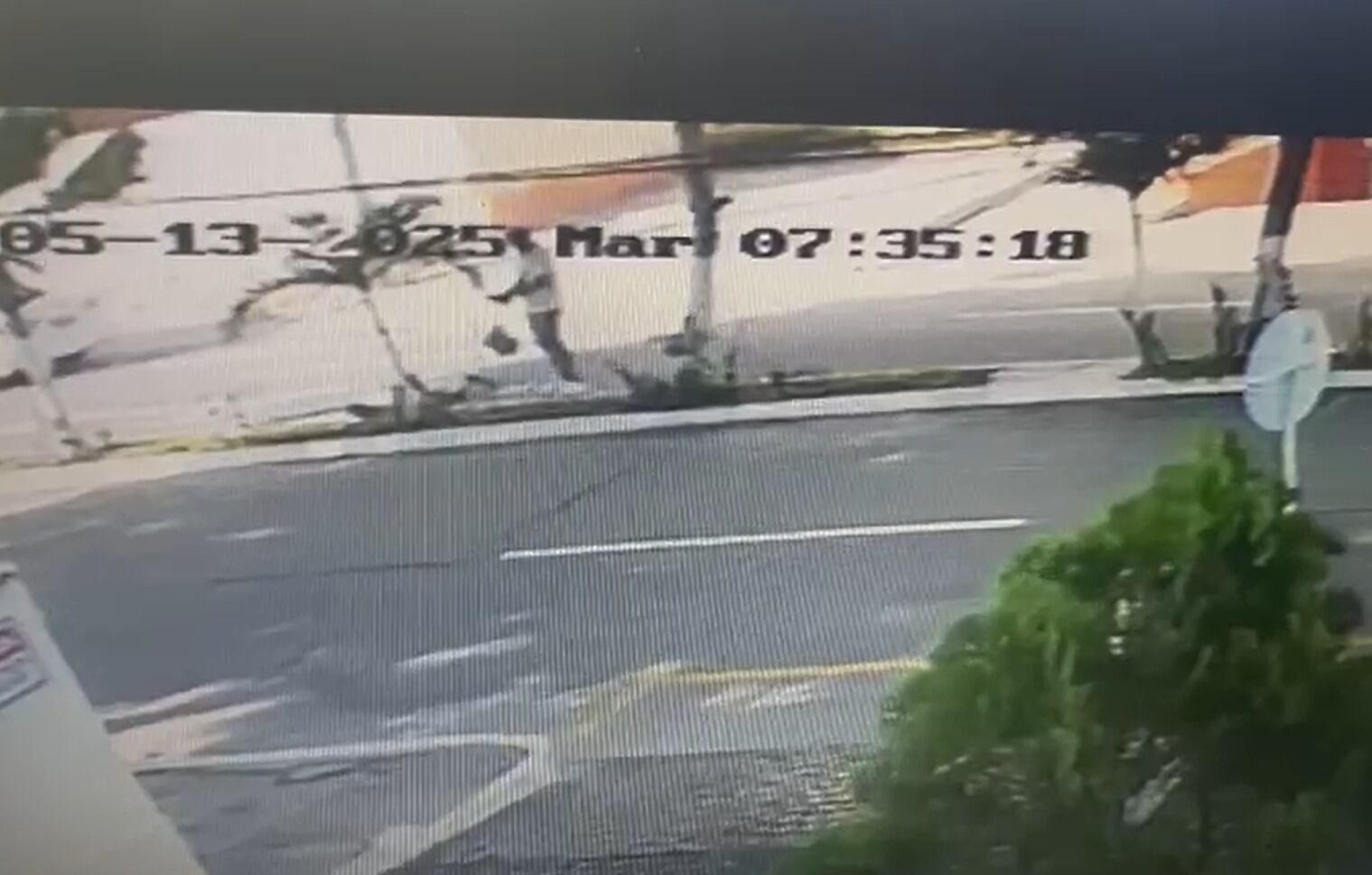 Cámara de seguridad que captó atentado en Villa Santos.