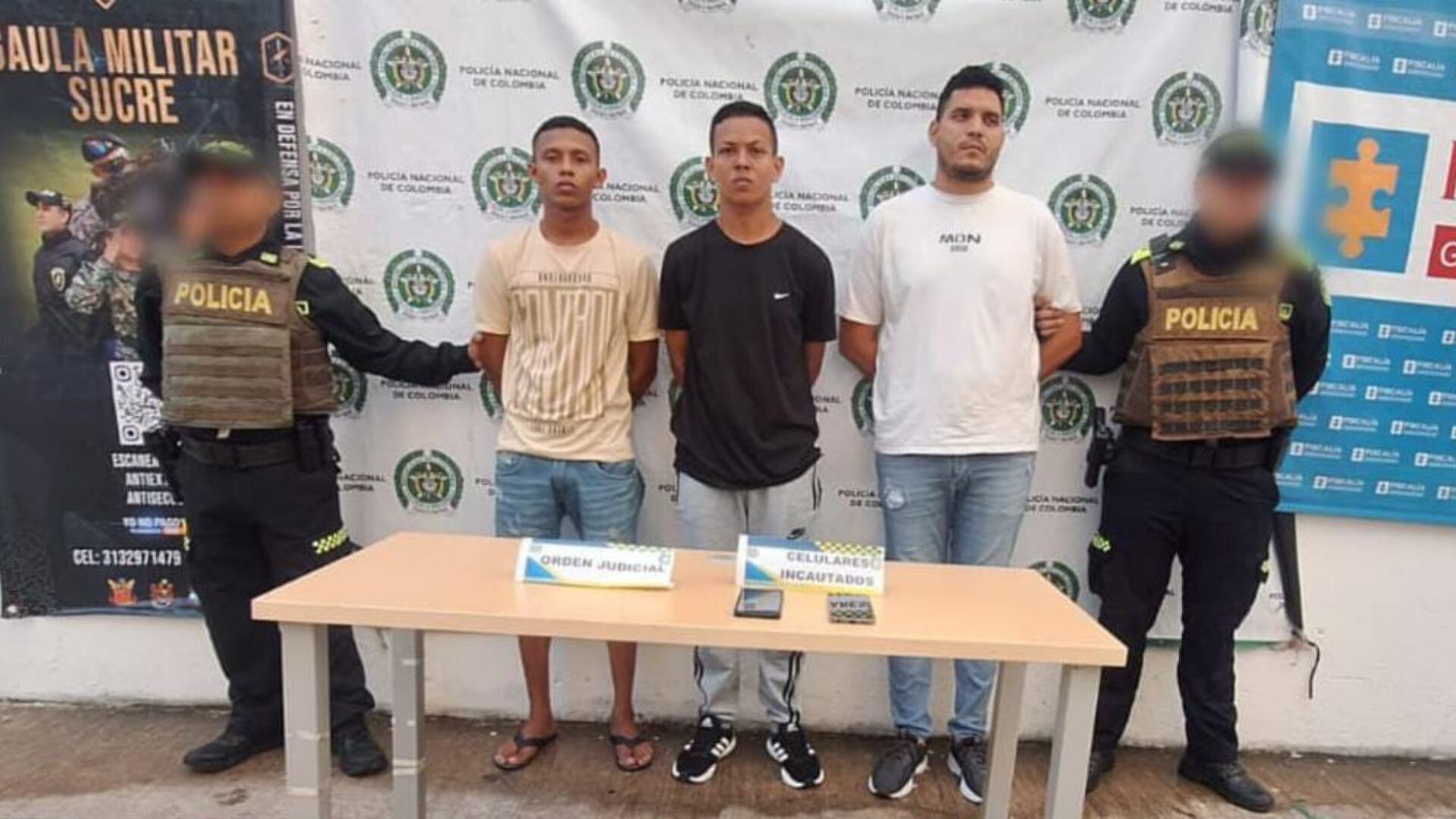 Capturados en Sincelejo.