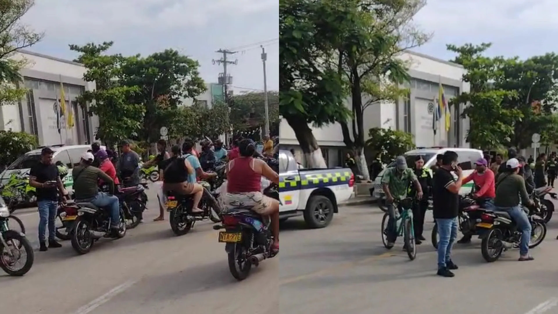 Escena en entidad bancaria de Puerto Colombia.