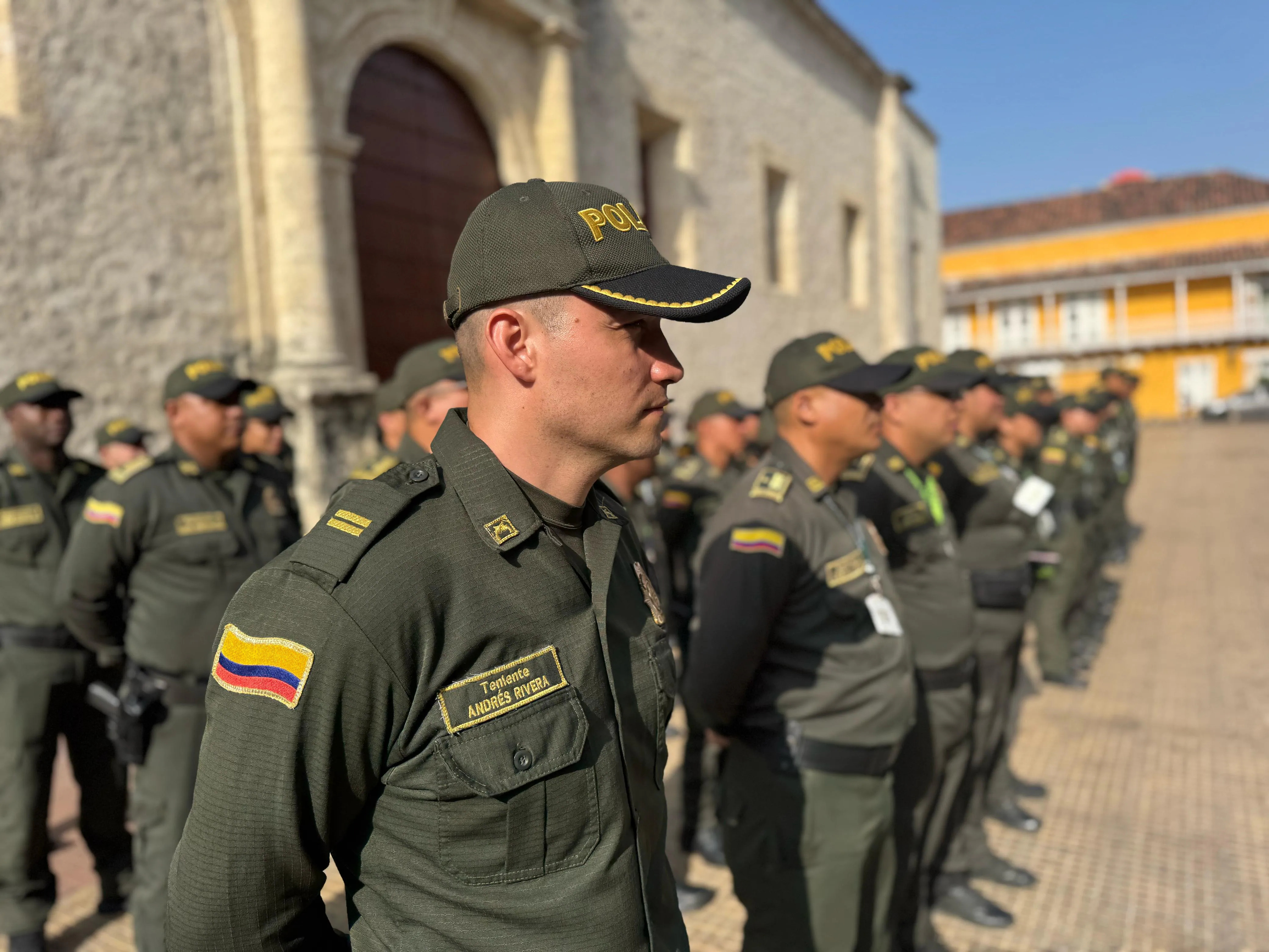 Policías en Bolívar.