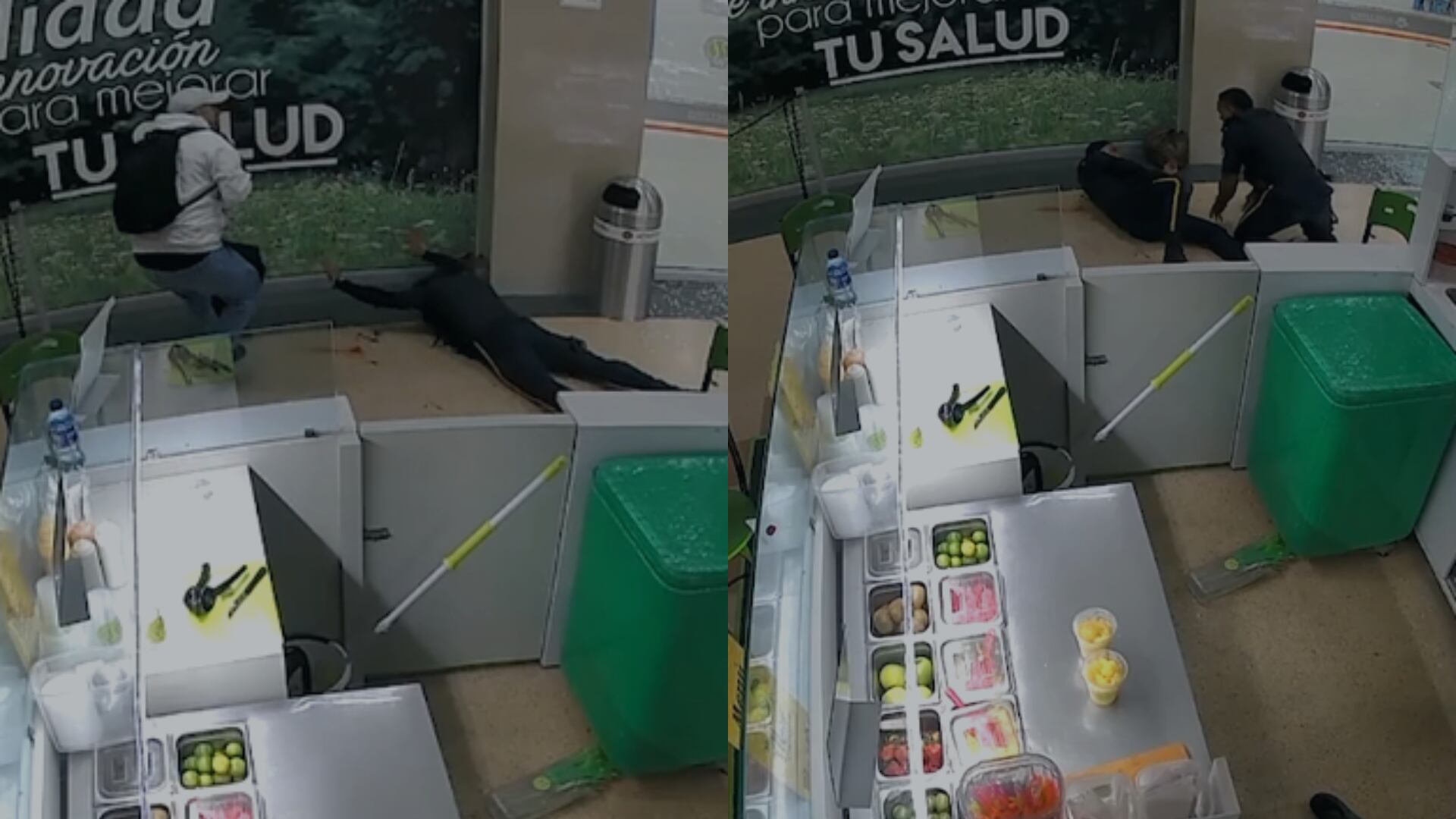 Robo en centro comercial.