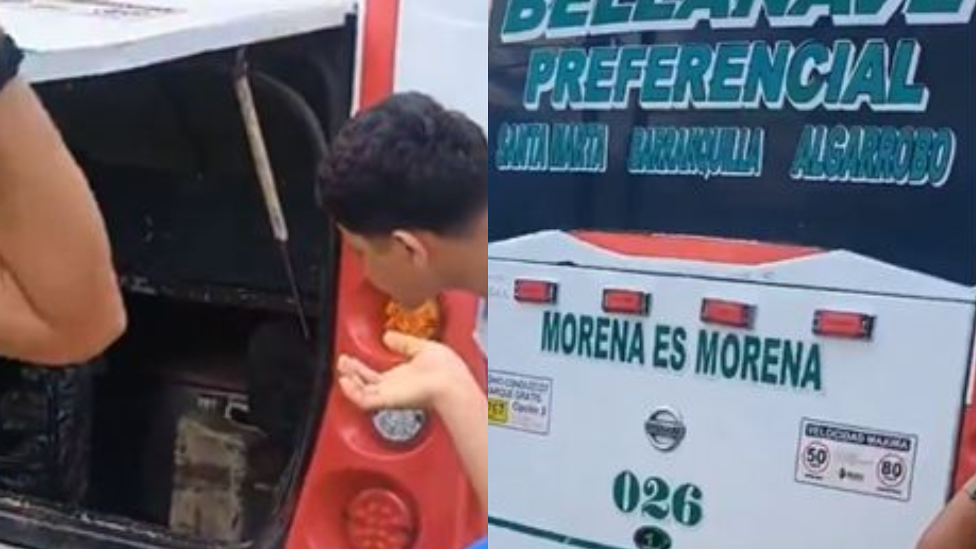 Bus en el que pasajeros sufrieron un robo en Tasajera.