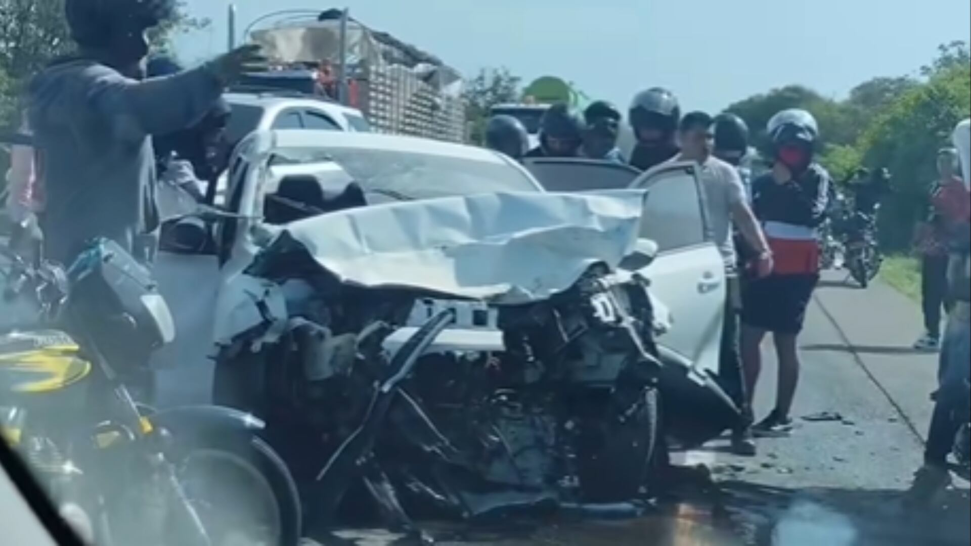 Escena en la vía Ciénaga-Barranquilla.