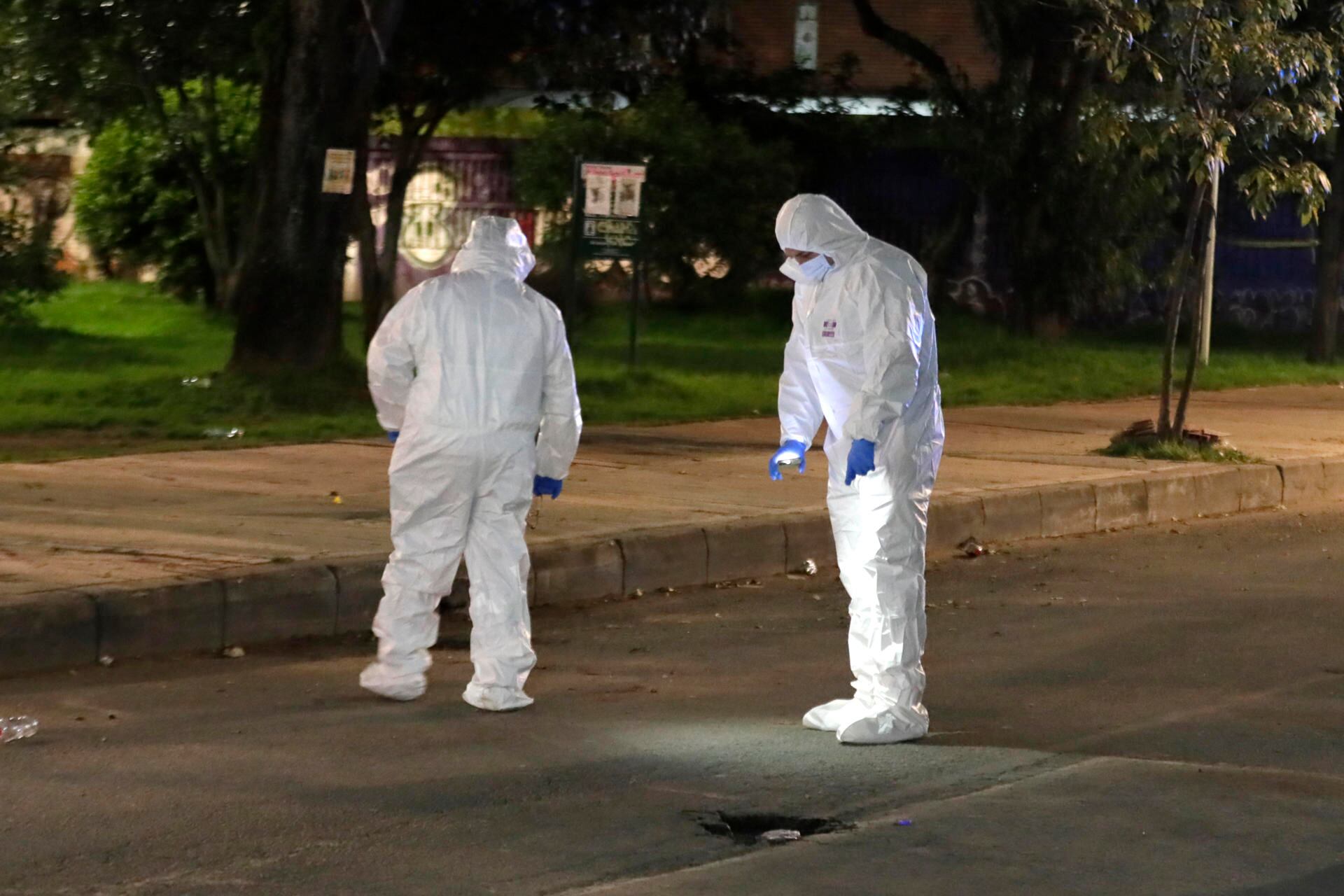 Escena tras atentado contra Miguel Uribe Turbay.