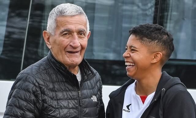 Juan Ramón 'la Bruja' Verón y su esposa Agustina Amaro.